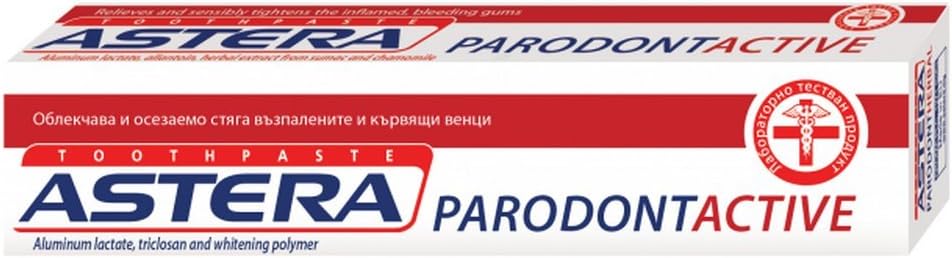 ASTERA PARODONT ACTIVE Medical Toothpaste 75ml Stops Bleeding
