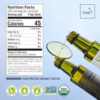 Seeds of Wellness - Organic Chia Seed Oil, Essential Bio Nutrients, Fatty Acids Omega-3 ALA Plant-Based, Cold-Pressed, Unrefined, Non GMO, 16.9 Fl Oz (500 ml) Glass Bottle, Pack of 1, Chile