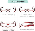 Eyekepper Spring Hinges Reading Glasses Readers with Genuine Austrian Crystals Women Red +3.5