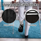 (Upgraded) 2 PCS Protective Cast Sock Toe Covers with Fixed Strap for Foot, Soft Warm Cast Socks Over Cast for Men Women Adults, Adjustable Non-slip Cast Toe Covers Fit for Casted Foot