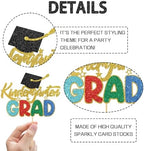 Kindergarten Grad Cake Topper Preschool Graduation Cake Decorations Out Pre-K Class of 2026 Graduation Party Decorations Supplies for Kids Children Boys Girls Glitter