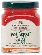 Stonewall Kitchen Gourmet Mini Red Pepper Jelly, Perfect for Appetizers, Bright and Flavorful Sweet Red Peppers, Made in USA, Comes in Beautiful Jar, 4 oz.