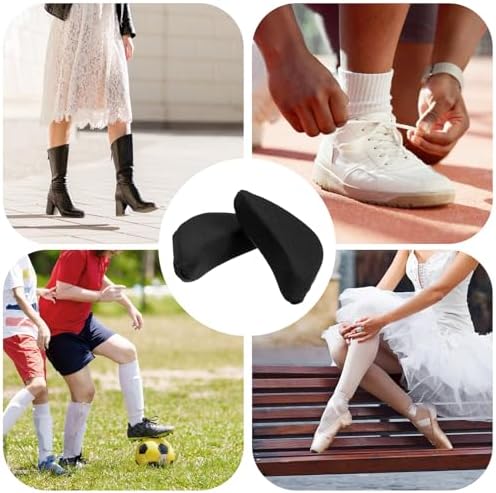 3 Pair Shoe Filler for Too Big Shoes Women, Soft Sponge Toes Filler Inserts Adjustable Shoes Fillers Big Toe Plug Foot Brace Shoe Pads Black Toe Cushions for High Heel Pumps Flats Sneakers