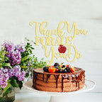 Thank You for All You Do Cake Topper, We Appreciate You Decorations, Teacher/Nurse/Doctor Appreciation Graduation Party Decorations, Gold Glitter