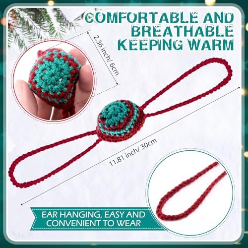 JaGely 4 Pcs Nose Warmer Women Winter Cozy Nose Cover Soft Knitted Crochet Guard Protector for Ski Outdoor Cold Weather