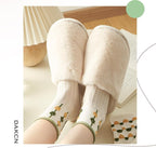 2/3/5/10 Pairs Womens Ankle Socks Cute Casual Breathable Cable Knit Floral Vintage Crew Socks