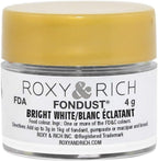 Roxy & Rich Fondust Powder Food Color Bright White, 4 Grams