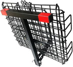 Rear Basket for Mobility Scooter, Large Folding Heavy Duty Metal Basket (Only Works with Scooters & Power Chairs Equipped with 1" x 1" Hitch Receiver)