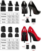 Heel Protectors for High Heel Shoes, 12 Pairs Heel Covers Heel stoppers for Grass, Noise Reducing Non-Slip Stiletto Heel Caps(4 Sizes, White, Black)