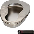 Stainless Steel Bedpans for Elderly Men and Women Easy to Clean Bed Pans for Hospital Home Adult Stainless Steel Bed pan with A Roll of Garbage Bags
