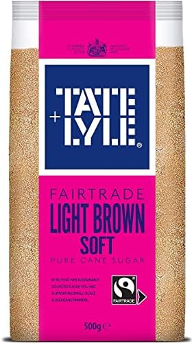 Tate & Lyle Fairtrade Light Brown Cane Soft Sugar (500g) - Pack of 2