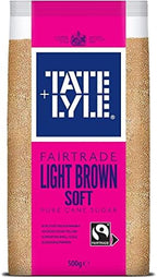 Tate & Lyle Fairtrade Light Brown Cane Soft Sugar (500g) - Pack of 2