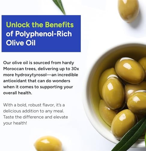 Gundry MD® Organic Extra Virgin First Cold Press Moroccan Polyphenol Rich Olive Oil (Olive Oil) (1)