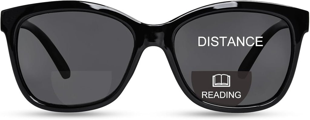 Bifocal Reading Sunglasses Womens, Square Sun Readers Outdoor Reading Glasses for Women UV400 Protection/Anti Glare