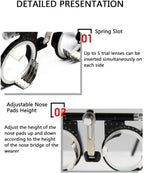 Optical Optic Trial Lens Frame Adjustable PD 50-80mm Optical Trial Lens Frame, Multi-Functional Eye Test Glasses Optical Trial Frame, Optical Trial Optician Accessories
