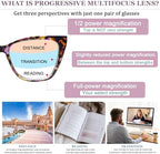 Photochromic progressive Multifocus Reading Glasses for Women Anti Blue Light Computer Readers UV400 Sunglasses