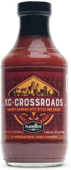 Plowboys KC Crossroads BBQ Sauce – Authentic Kansas City Style Barbecue Sauce – Sweet, Savory & Smoky BBQ Sauce for Chicken, Ribs, Pork & Beef (KC Crossroad, Pack of 1)