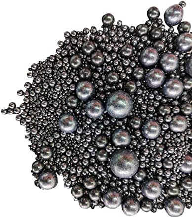 Edible Black Sugar Pearls Candy Sprinkles 120G/ 4.23Ounce Baking Cake Sprinkles Cupcake and Cake Topper Cookie Decorations Wedding Party Valentines Halloween Christmas Supplies