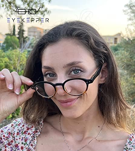 Eyekepper 5-pack Spring Hinges Round Retro Two Tone Readers Reading Glasses Black Yellow +2.75