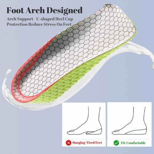 Height Increase Insoles for Men and Women, 3 Pairs Foot Arch Contour Shoes Lifts, Orthopedic Heel Lift Cushion Gel Leg Discrepancy Balancer (Green - 1.5cm 2.5cm 3.5cm)