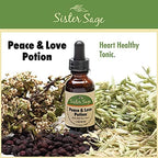 Peace & Love Potion, 100% All Natural Hawthorne Heart Support Tincture (4 Oz)