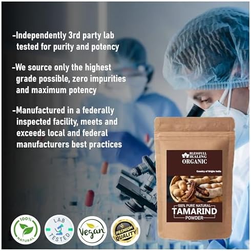 Blessfull Healing Organic Tamarind Powder 100% Pure Natural 100 Gram / 3.52 oz