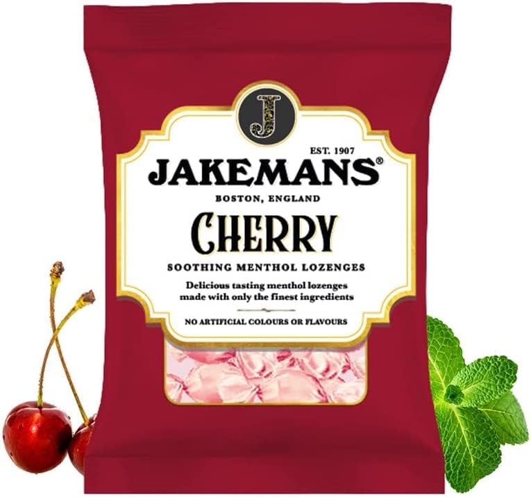 Jakemans Menthol Lozenges 100g Bag (Cherry, 100g)