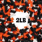 Bulk Halloween Candy – 2lb Spooky Bats & Bones Hard Candy – Black & Orange Party Treats for Trick-Or-Treat, Candy Buffets & Spooky Celebrations