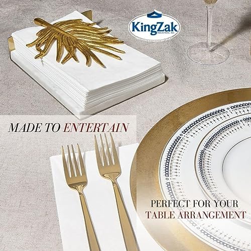 400 White Dinner Napkins 2-Ply - Eight Fold - 16.5"X15" - Dinner Napkins Disposable, Guest Bathroom Essentials, Perfect For Wedding, Bridal Shower Napkins And Party, Napkins Bulk