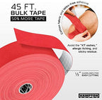 Hampton Adams | As Seen on Shark Tank | Elastic Kinesiology Tape (Bulk Roll) | 135ft Uncut | Supports & Protects Muscle Wrist Knee Shoulder Back Plantar Fasciitis | Waterproof Hypoallergenic
