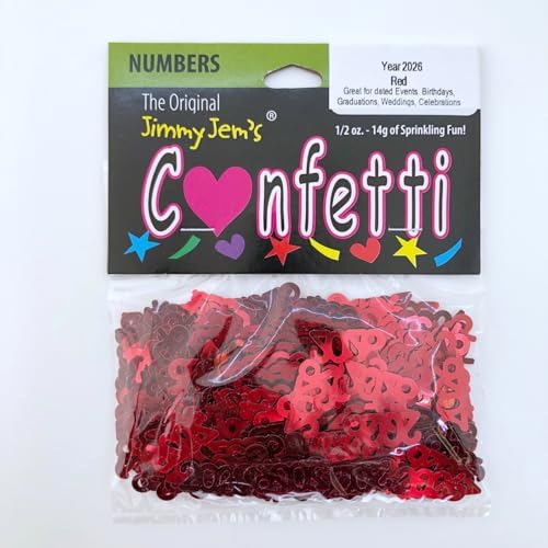 Confetti Year 2026 Red - Retail Pack #7345 QS0
