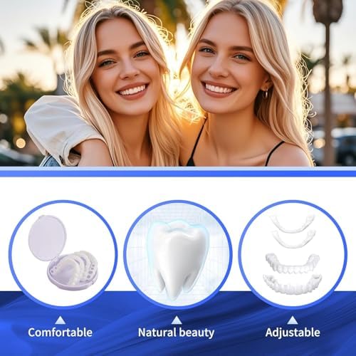 Temporary Veneers Kit for Women and Men, Tooth Replacement Kit, Nature and Comfortable (1 Count (Pack of 1), Unflavored)-NN03