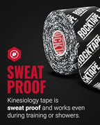 RockTape Extra Sticky Kinesiology Tape - Athletic Tape for Muscle Pain Relief, Injury Recovery - Microscopic Skin Lifting & Decompression - Sweat & Water Resistant