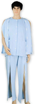 Patient Care Clothing,Hospital/Home Care,Suit for Fracture,Incontinence,Bedridden Patients/Elderly,Men'sset,L