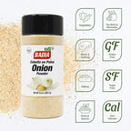Badia Onion Powder, 9.5 oz – Pure Ground Onion Seasoning, Bold Sweet Savory Flavor, Gluten Free, No MSG, Kosher