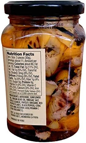 Trader Joe's Grilled Artichokes Halves (2 Pack, Total of 24oz)