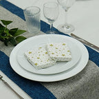 Star Shaped Origami Dinner Napkins with Gold Stars on White (Disposable) - 12 Pack, 23" x 15", 3-Ply Paper - Style Name: Pop Gaze