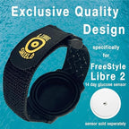 Armband 2 ~ Freestyle Libre 2/2+ / Rio - Sensor Saver - No More Adhesive Patches (Black Matte)