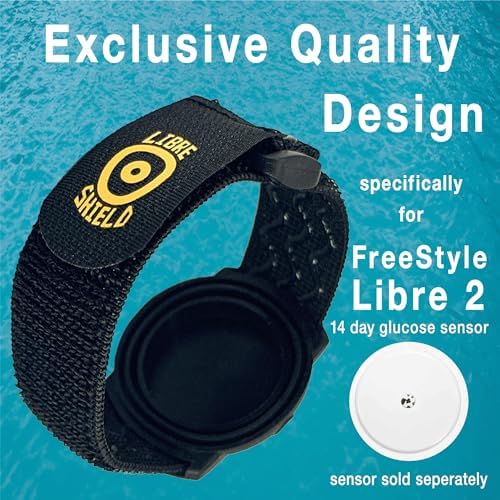 Armband 2 ~ Freestyle Libre 2/2+ / Rio - Sensor Saver - No More Adhesive Patches (Black Matte)
