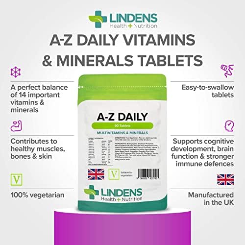 Multivitamin A-Z Daily Tablets 90 Tablets by Lindens