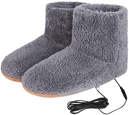 ITODA USB Heating Booties Electric Heated Foot Warmers Slippers Office Home Under Desk Watching TV Warmth Bed Sleeping Travel Unisex Shoes for Men and Women
