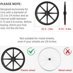 CALPALMY 2 Sets of Universal 24" x 1" Flat-Free Polyurethane Rear Wheel Replacement Tires for Manual Wheelchairs – Durable and Reliable Wheelchair Tire Replacement