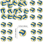 Gyufise 50Pcs Wafer Paper Volleyball Cupcake Toppers Edible Sports Ball Cupcake Picks for Volleyball Theme Baby Shower Kids Birthday Party Cake Decorations Supplies