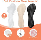 3/4 High Heel Cushion Inserts for Women, 2 Pairs Self-Adhesive Gel Shoe Inserts, Invisible Sandal Insoles for Relieving Foot Pain and Fatigue (Transparent, Small : Women's 5-8)