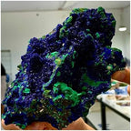 1pcs 200-250g Azurite Symbiosis Malachite Quartz Crystal