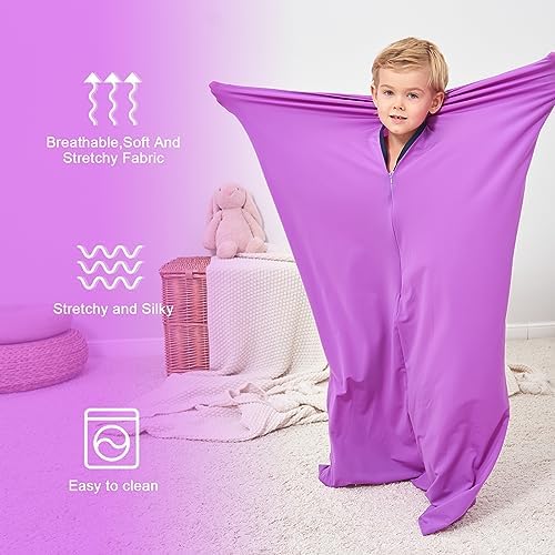Sensory Body Sock for Kids,Sensory Sack for Relaxation, Focus,Sensory Integration,Body Sock (Medium 47''×27'')