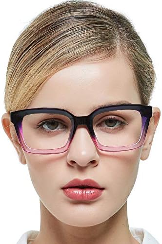 MARE AZZURO Reading Glasses Women’s Stylish Reader Durable Eyewear 0 1.0 1.25 1.5 1.75 2.0 2.25 2.5 2.75 3.0 3.5 4.0 5.0 6.0(Purple, 150)