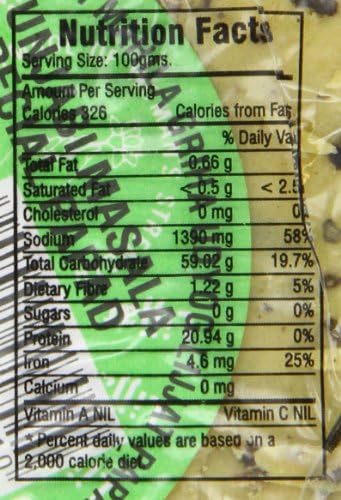 Lijjat Papad, Punjabi Masala, 7.06-Ounce Pack (Pack of 20)