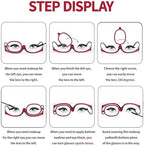 SEEKEY 2 Pairs Makeup Reading Glasses for Women, Flip Down Rotating Cosmetic Lenses, Makeup Readers with Spring Hinge