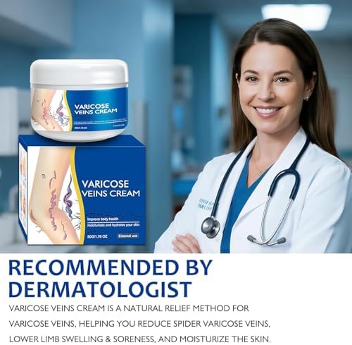 Varicose Veins Cream for Legs - Gentle with Natural Ingredients, Suitable for Most Skin Types 50G/1.76 OZ